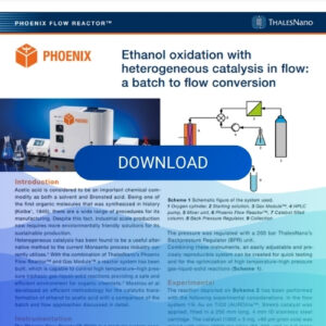 Ethanol oxidation with heterogeneous catalysis in flow