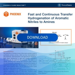 Fast and continuous transfer hydrogenation of aromatic nitriles