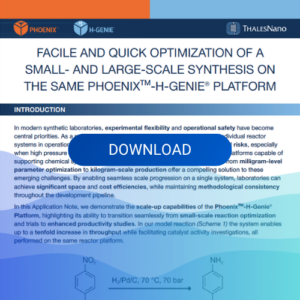 Optimization of small- and large-scale reactions on the Phoenix-H-Genie platform